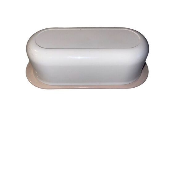 Vintage Tupperware Butter Dish Rose Pink White 2320-A & 2320A-3 - Picture 2 of 7